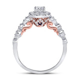 14kt Two-tone Gold Womens Round Diamond Solitaire Bridal Wedding Engagement Ring 3/4 Cttw (Certified)