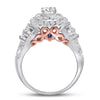 14kt Two-tone Gold Womens Round Diamond Bridal Wedding Engagement Ring Band Set 2.00 Cttw (Certified)