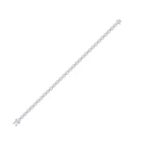 14kt White Gold Womens Round Diamond Cluster Tennis Bracelet 3.00 Cttw