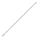 14kt White Gold Womens Round Diamond Timeless Tennis Bracelet 1.00 Cttw
