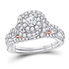 14kt Two-tone Gold Womens Round Diamond Bridal Wedding Engagement Ring Band Set 1.00 Cttw (Certified)