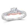 14kt White Gold Womens Round Diamond Solitaire Bridal Wedding Engagement Ring 1/2 Cttw (Certified)