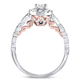 14kt Two-tone Gold Womens Round Diamond Solitaire Bridal Wedding Engagement Ring 3/4 Cttw (Certified)
