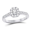 14kt White Gold Womens Emerald Diamond Solitaire Bridal Wedding Engagement Ring 1/2 Cttw (Certified)