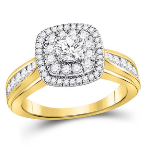 14kt Yellow Gold Womens Round Diamond Solitaire Bridal Wedding Engagement Ring 1.00 Cttw (Certified)