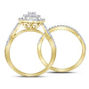 14kt Yellow Gold Womens Round Diamond Bridal Wedding Engagement Ring Band Set 1.00 Cttw (Certified)