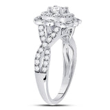 14kt White Gold Womens Princess Diamond Solitaire Bridal Wedding Engagement Ring 1.00 Cttw (Certified)