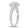 14kt White Gold Womens Princess Diamond Solitaire Bridal Wedding Engagement Ring 1-1/5 Cttw (Certified)