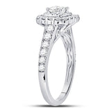 14kt White Gold Womens Princess Diamond Solitaire Bridal Wedding Engagement Ring 1-1/5 Cttw (Certified)