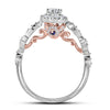 14kt Two-tone Gold Womens Marquise Diamond Solitaire Bridal Wedding Engagement Ring 3/4 Cttw (Certified)