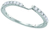 14kt White Gold Womens Round Diamond 2-stone Bridal Wedding Engagement Ring 1/2 Cttw (Certified)