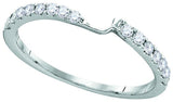 14kt White Gold Womens Round Diamond 2-stone Bridal Wedding Engagement Ring 1/2 Cttw (Certified)