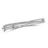 14kt White Gold Womens Round Diamond Fashion Bangle Bracelet 1.00 Cttw