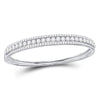 14kt White Gold Womens Round Diamond 3-Row Bangle Bracelet 5.00 Cttw