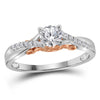 14kt White Gold Womens Round Diamond Solitaire Bridal Wedding Engagement Ring 1/2 Cttw (Certified)