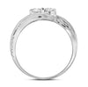 14kt White Gold Womens Round Diamond Bridal Wedding Engagement Ring Band Set 3/4 Cttw (Certified)
