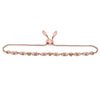 14kt Rose Gold Womens Round Brown Diamond Vintage Bolo Bracelet 3/8 Cttw