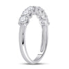 14kt White Gold Womens Round Diamond Classic Anniversary Band Ring 1.00 Cttw