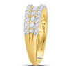 14kt Yellow Gold Womens Round Diamond Anniversary Band Ring 1.00 Cttw