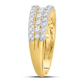 14kt Yellow Gold Womens Round Diamond Anniversary Band Ring 1.00 Cttw