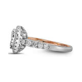 14kt Two-tone Gold Womens Round Diamond Fashion Cluster Ring 2.00 Cttw