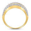 14kt Yellow Gold Womens Round Diamond Anniversary Band Ring 1.00 Cttw