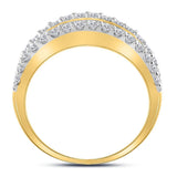 14kt Yellow Gold Womens Round Diamond Anniversary Band Ring 1.00 Cttw