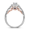14kt Two-tone Gold Womens Round Diamond Solitaire Bridal Wedding Engagement Ring 3/4 Cttw (Certified)