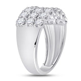 14kt White Gold Womens Round Diamond Anniversary Band Ring 2.00 Cttw