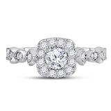 14kt Two-tone Gold Womens Round Diamond Solitaire Bridal Wedding Engagement Ring 3/4 Cttw (Certified)