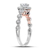 14kt Two-tone Gold Womens Round Diamond Solitaire Bridal Wedding Engagement Ring 3/4 Cttw (Certified)