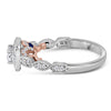 14kt Two-tone Gold Womens Round Diamond Solitaire Bridal Wedding Engagement Ring 3/4 Cttw (Certified)