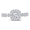 14kt Two-tone Gold Womens Round Diamond Solitaire Bridal Wedding Engagement Ring 3/4 Cttw (Certified)