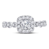 14kt Two-tone Gold Womens Round Diamond Solitaire Bridal Wedding Engagement Ring 3/4 Cttw (Certified)