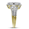 14kt Yellow Gold Womens Round Diamond Right Hand Cluster Ring 1-3/4 Cttw