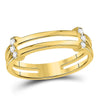 14kt Yellow Gold His & Hers Round Diamond Solitaire Matching Bridal Wedding Ring Band Set 1-1/2 Cttw