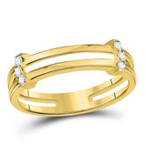 14kt Yellow Gold His & Hers Round Diamond Solitaire Matching Bridal Wedding Ring Band Set 1-1/2 Cttw