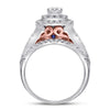 14kt Two-tone Gold Womens Round Diamond Bridal Wedding Engagement Ring Band Set 1-1/2 Cttw (Certified)