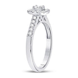 14kt White Gold Womens Emerald Diamond Solitaire Bridal Wedding Engagement Ring 1/2 Cttw (Certified)