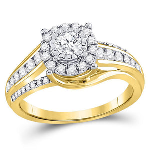 14kt Yellow Gold Womens Round Diamond Solitaire Bridal Wedding Engagement Ring 3/4 Cttw (Certified)