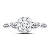 14kt White Gold Womens Round Diamond Solitaire Bridal Wedding Engagement Ring 1.00 Cttw (Certified)