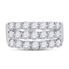 14kt White Gold Womens Round Diamond Anniversary Band Ring 2.00 Cttw