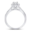 14kt White Gold Womens Emerald Diamond Solitaire Bridal Wedding Engagement Ring 1.00 Cttw (Certified)
