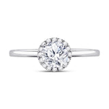 14kt White Gold Womens Round Diamond Solitaire Bridal Wedding Engagement Ring 7/8 Cttw (Certified)