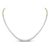14kt Yellow Gold Womens Round Diamond Graduated Cocktail Necklace 9.00 Cttw
