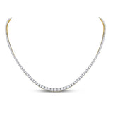14kt Yellow Gold Womens Round Diamond Graduated Cocktail Necklace 9.00 Cttw