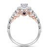 14kt Two-tone Gold Womens Round Diamond Solitaire Bridal Wedding Engagement Ring 3/4 Cttw (Certified)