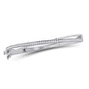 14kt White Gold Womens Round Diamond Fashion Bangle Bracelet 1.00 Cttw
