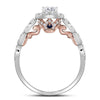 14kt Two-tone Gold Womens Round Diamond Solitaire Bridal Wedding Engagement Ring 3/4 Cttw (Certified)