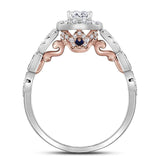 14kt Two-tone Gold Womens Round Diamond Solitaire Bridal Wedding Engagement Ring 3/4 Cttw (Certified)